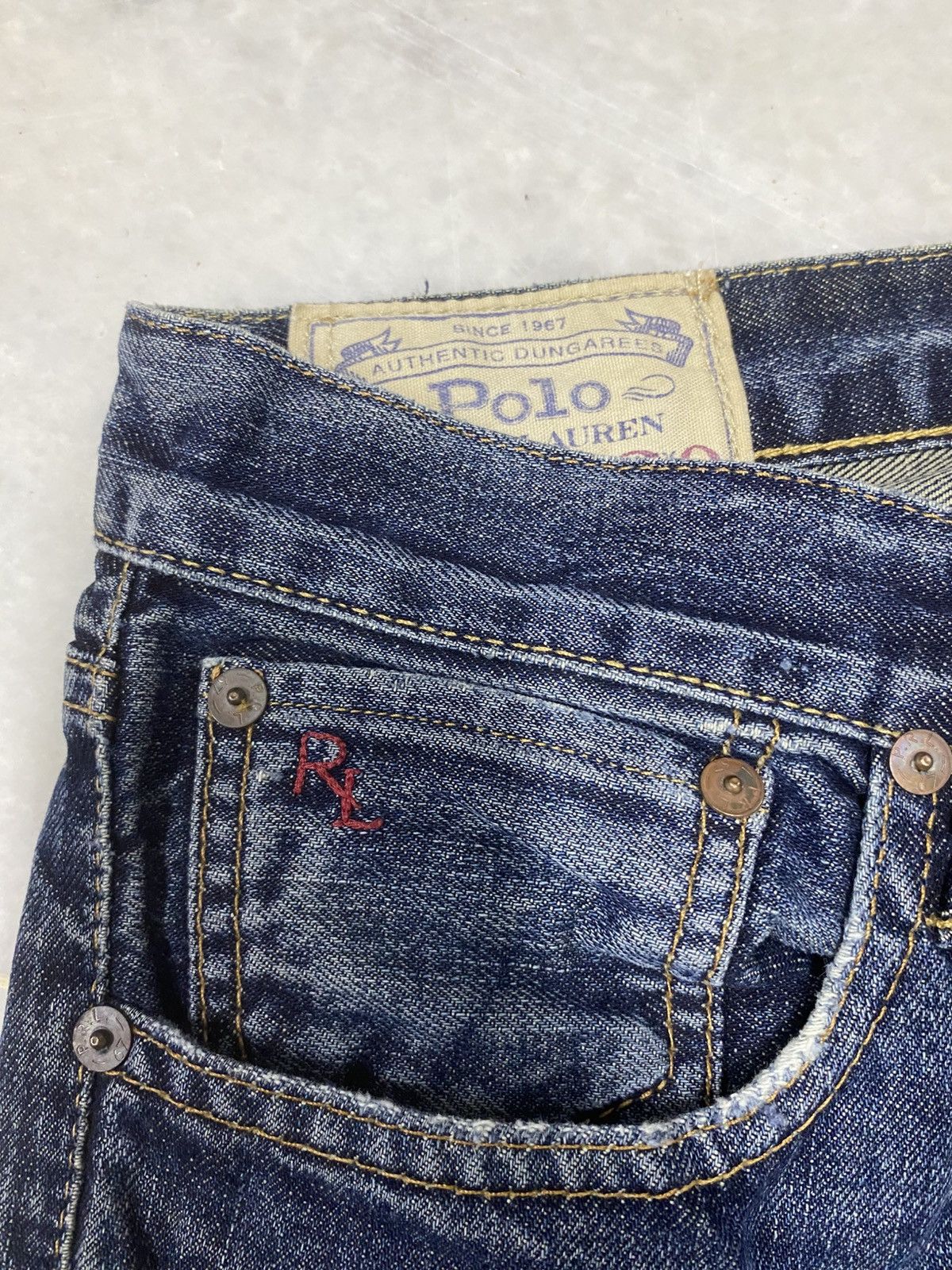Polo Ralph Lauren Size 31x30 Vintage Polo Ralph Lauren Distressed Jeans Faded Size US 31 - 5 Thumbnail