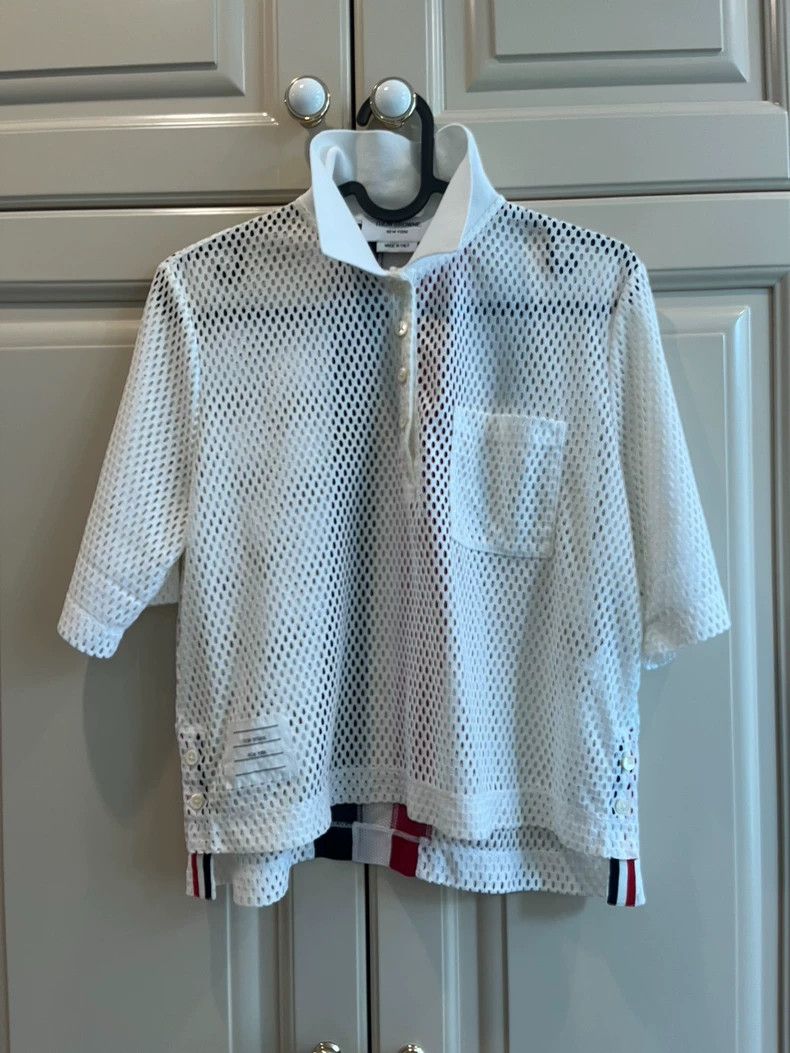 Thom Browne Thom Browne Net eye openwork design short sleeve Size XS / US 0-2 / IT 36-38 - 1 Thumbnail