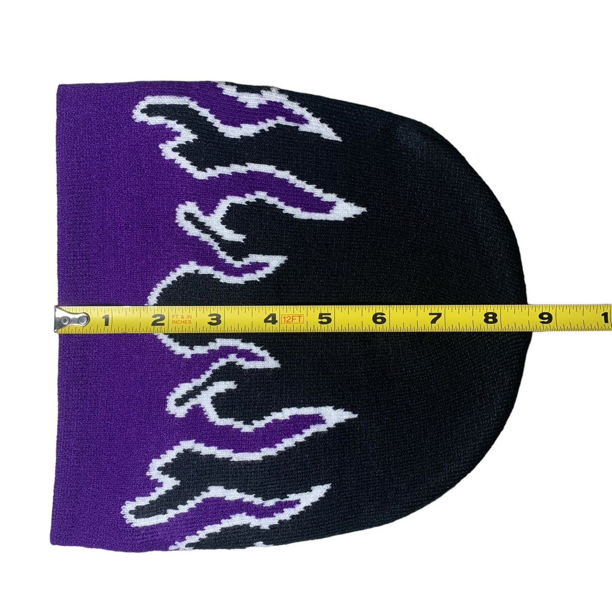 Other Purple Flame Knitted Streetwear Beanie Size ONE SIZE - 4 Thumbnail