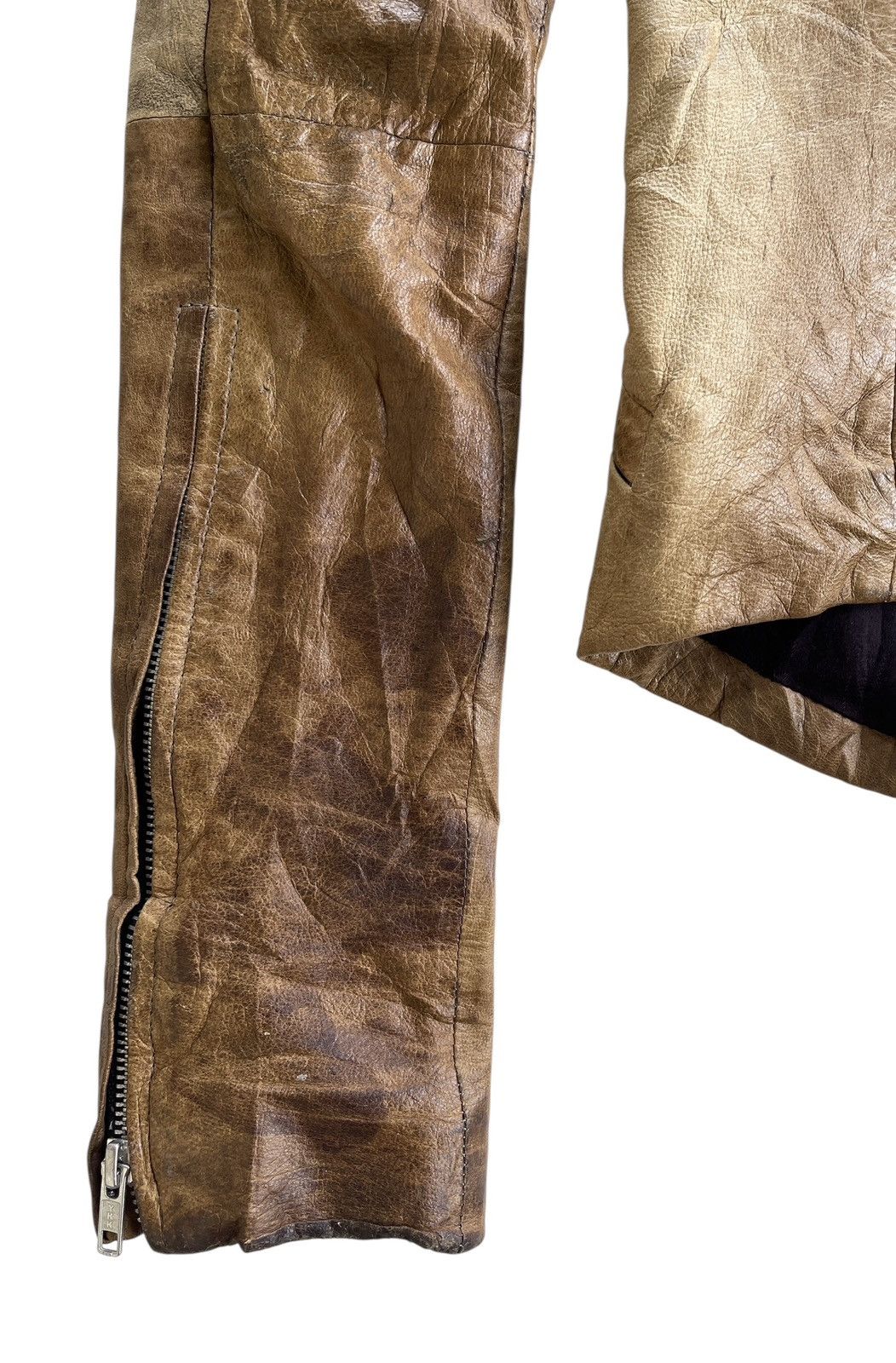 Ekam Ekam Asymmetrical Goatskin Zip Up Jacket Size US S / EU 44-46 / 1 - 11 Thumbnail