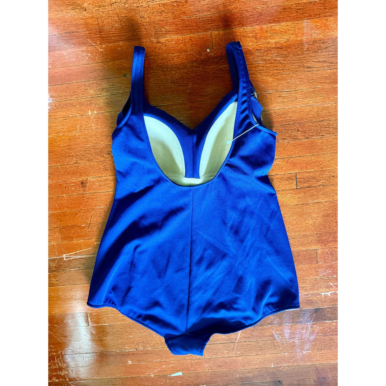 Vintage Vintage 50s Robby Len Blue Red One Piece Suit Swim Large Med Size US 40 / EU 56 - 2 Thumbnail