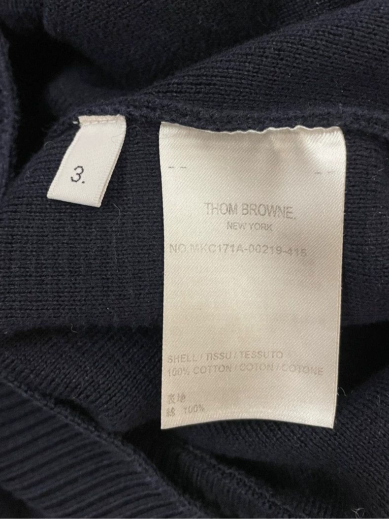 Thom Browne Thom browne Dark blue gold buckle four-striped knitted card Size US L / EU 52-54 / 3 - 6 Thumbnail