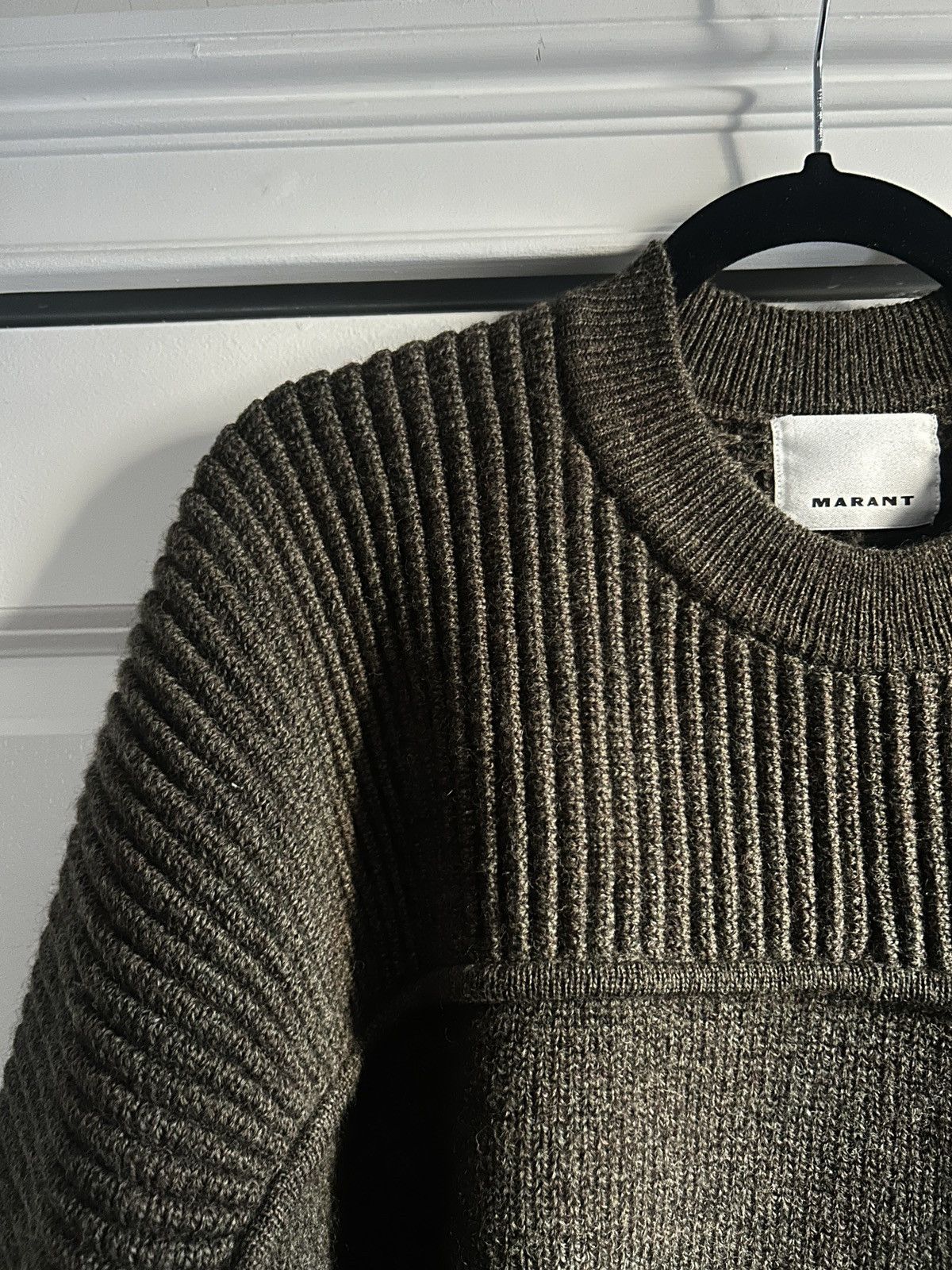 Isabel Marant Alcolin ribbed wool sweater green/khaki Size US M / EU 48-50 / 2 - 5 Thumbnail