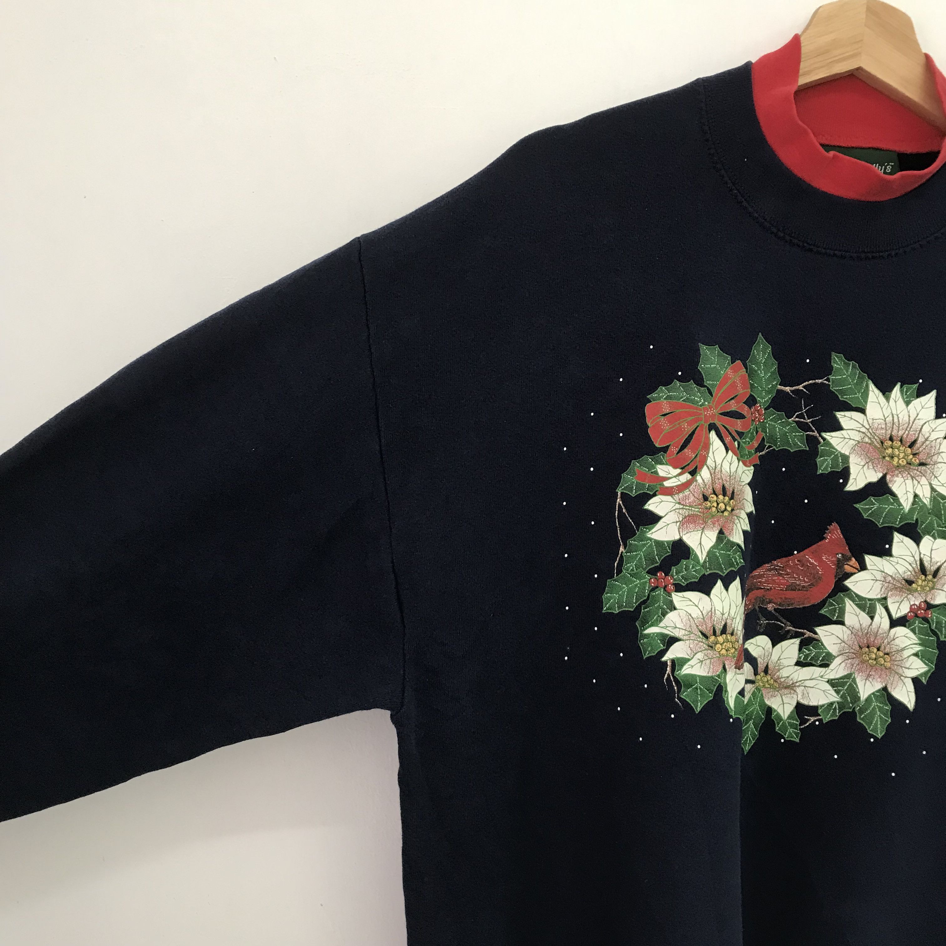 Cardinal of Canada Vintage 90s Cardinal Bird Floral Blue Sweatshirt - 574 Size US L / EU 52-54 / 3 - 4 Thumbnail