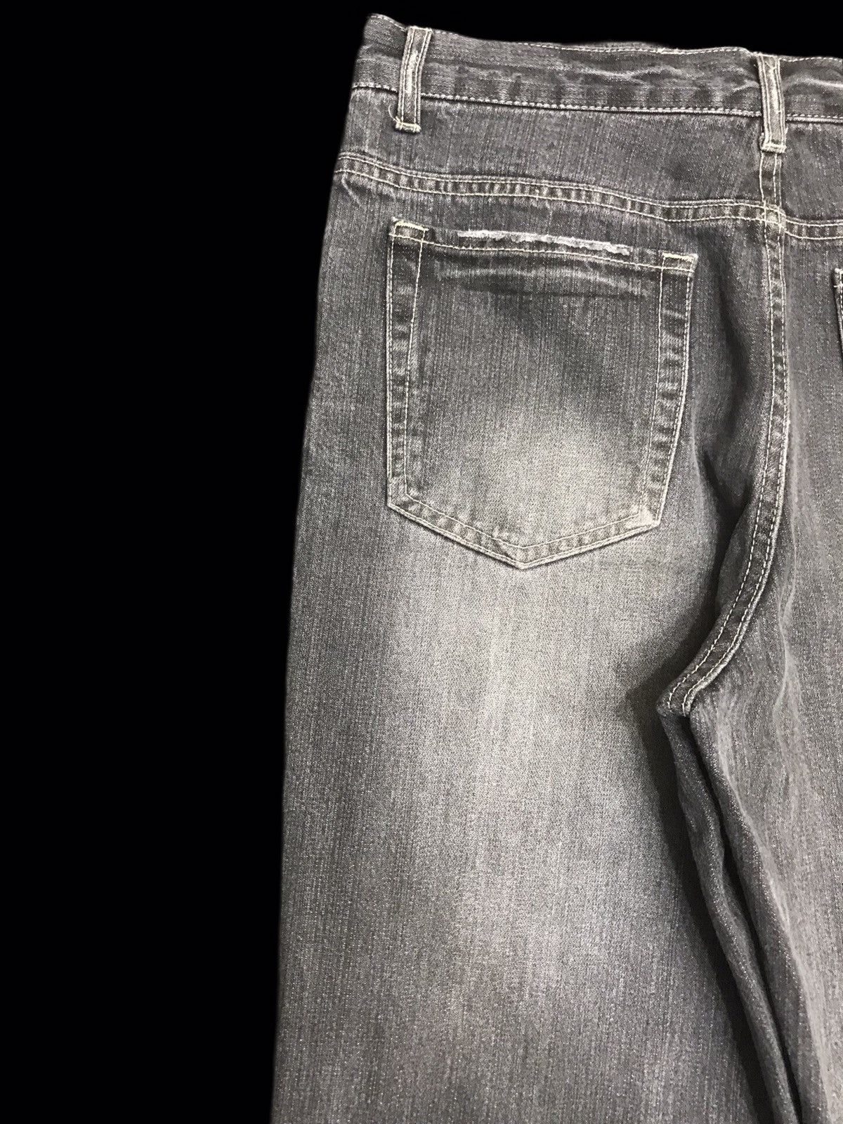 Japanese Brand 💥ART💥Very Rare Mural Print Black Wash Denim F77 Size US 31 - 9 Thumbnail