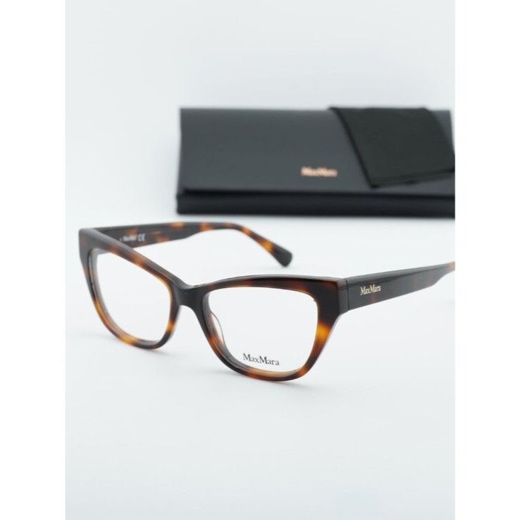 Max Mara Max Mara MM5053 052 Eyeglasses Havana 53mm Cat Eye Frame Size ONE SIZE - 9 Thumbnail