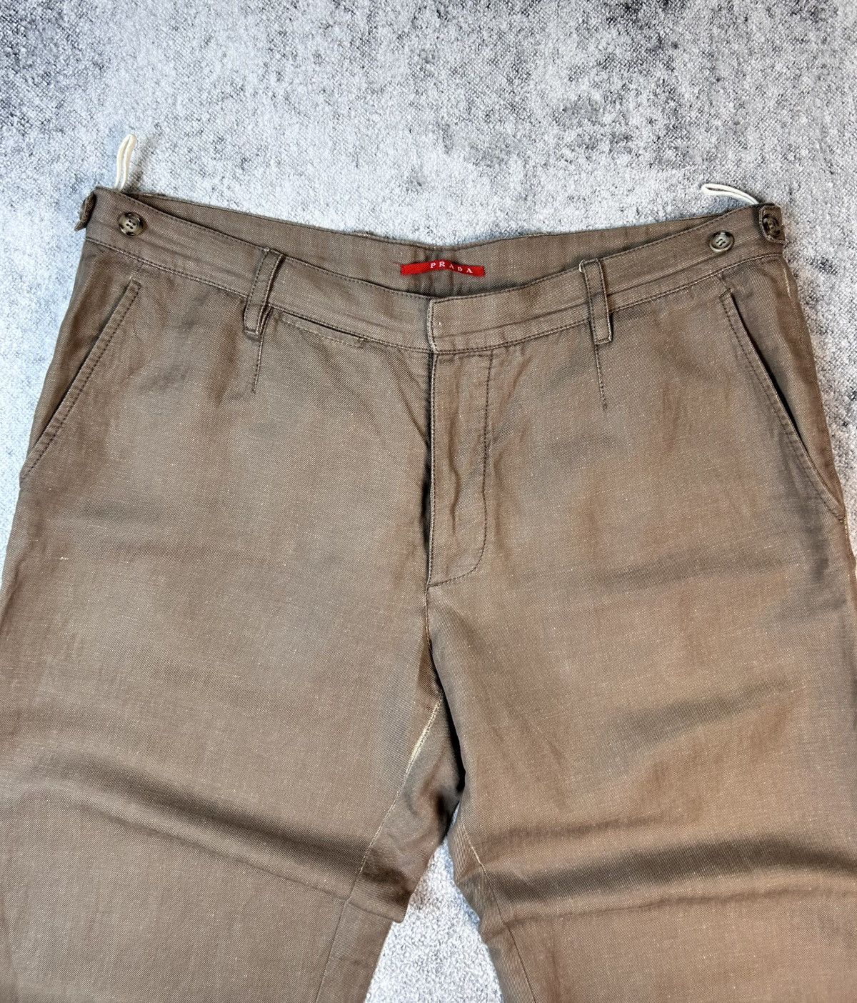 Prada Vintage Prada Milano Brown Check Straight Cotton Pants Size US 36 / EU 52 - 4 Thumbnail
