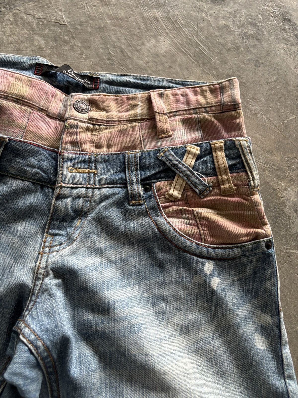 Hysteric Glamour DOUBLE WAIST dominate stone washed punk flannel layered rock Size US 32 / EU 48 - 9 Thumbnail