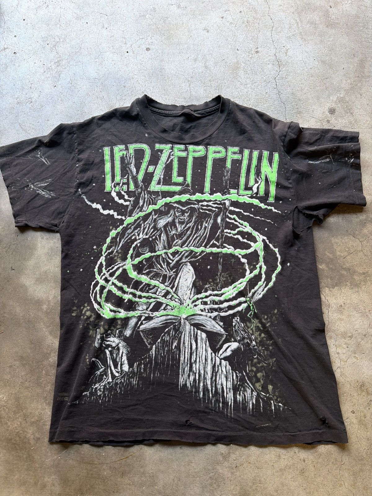 Vintage RARE 1992 VINTAGE LED ZEPPELIN AOP WIZARD Size US L / EU 52-54 / 3 - 1 Thumbnail