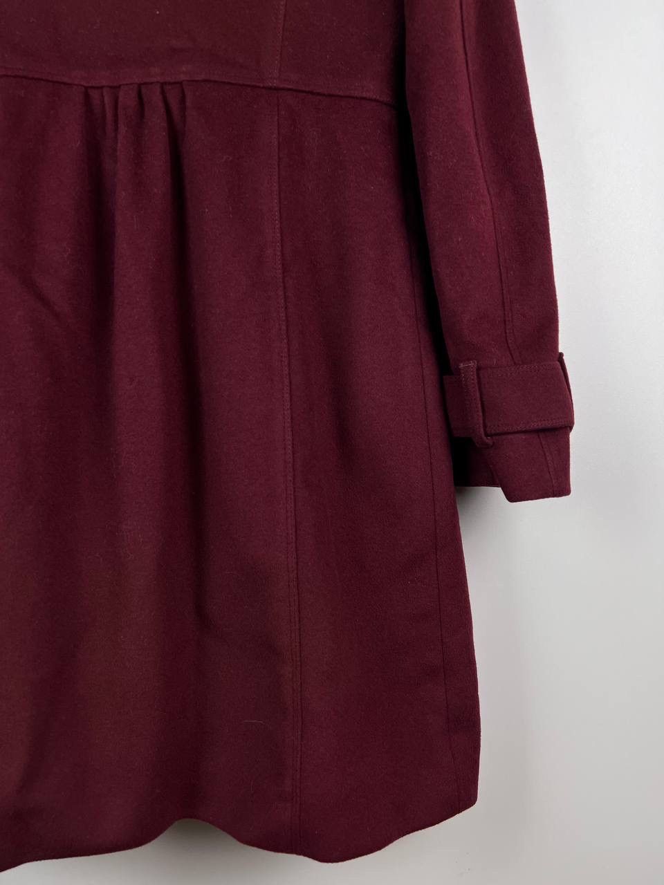 Burberry Burberry Garnet Double Breasted Coat with Black Fur Trim UK6 Size XS / US 0-2 / IT 36-38 - 17 Thumbnail