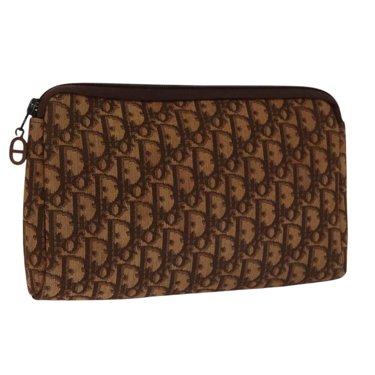 Dior Trotter Brown Canvas Clutch Bag (Pre-Owned) Size ONE SIZE - 1 Thumbnail
