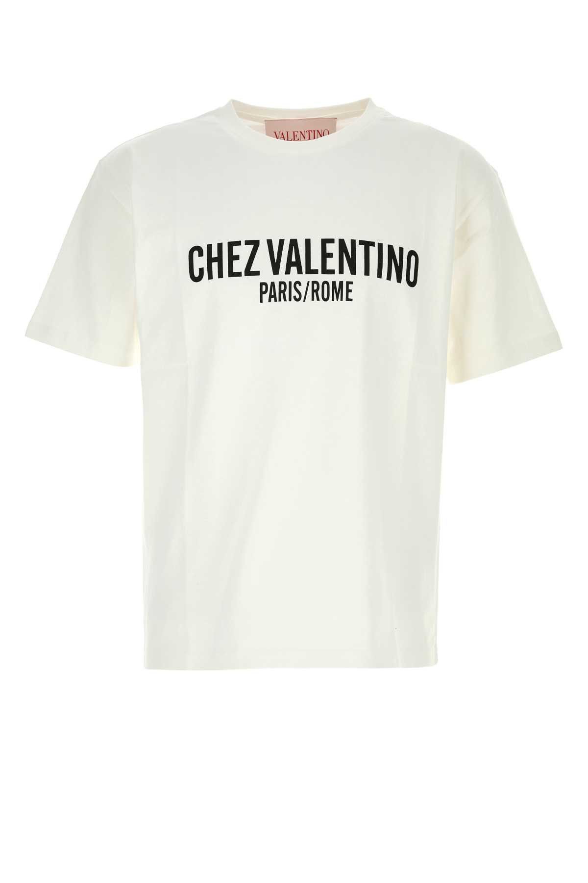 Valentino White Cotton T-Shirt Size US XL / EU 56 / 4 - 1 Thumbnail