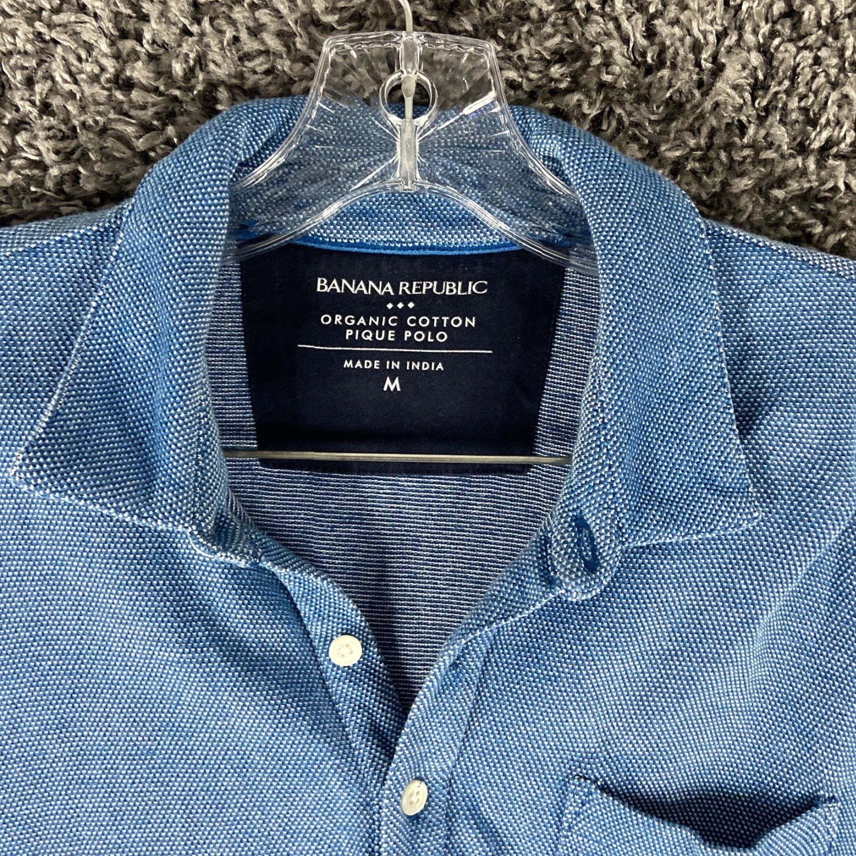 Banana Republic VINTAGE? No, it's Banana Republic Organic Cotton Polo Blue Short Sleeve Men's M: Banana Republic Polo Shirt Men Medium Blue Organic Cotton Size US M / EU 48-50 / 2 - 5 Thumbnail