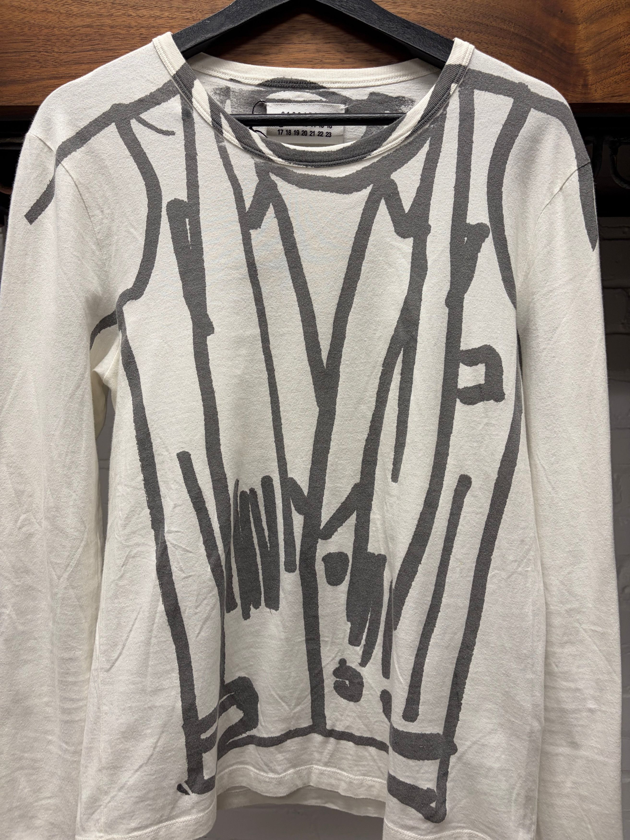Maison Margiela Maison Martin Margiela Trompe L’œil ‘Sketch Drawn Suiting’ Long Sleeve Shirt Size US M / EU 48-50 / 2 - 2 Thumbnail
