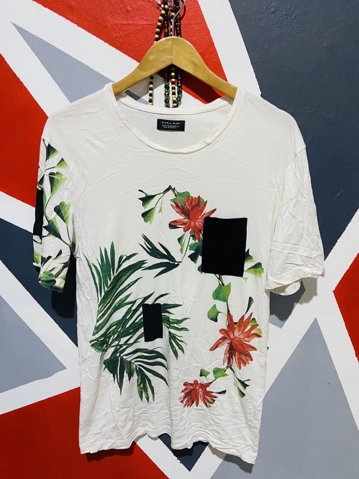 Zara Zara Man - Flowers Graphic Tee Size US S / EU 44-46 / 1 - 1 Thumbnail