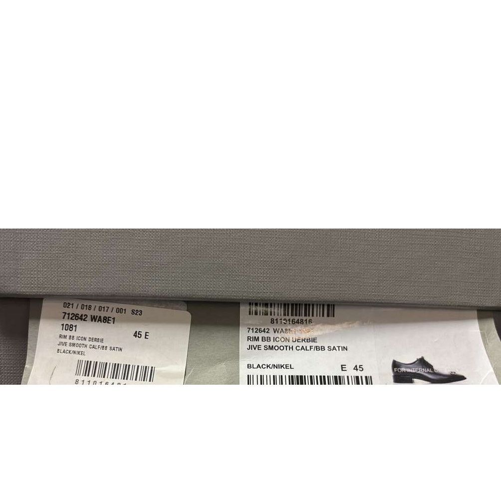 Balenciaga o1rshd1 Smooth Rim BB Icon Derbie Shoes in Black Size US 12 / EU 45 - 22 Thumbnail