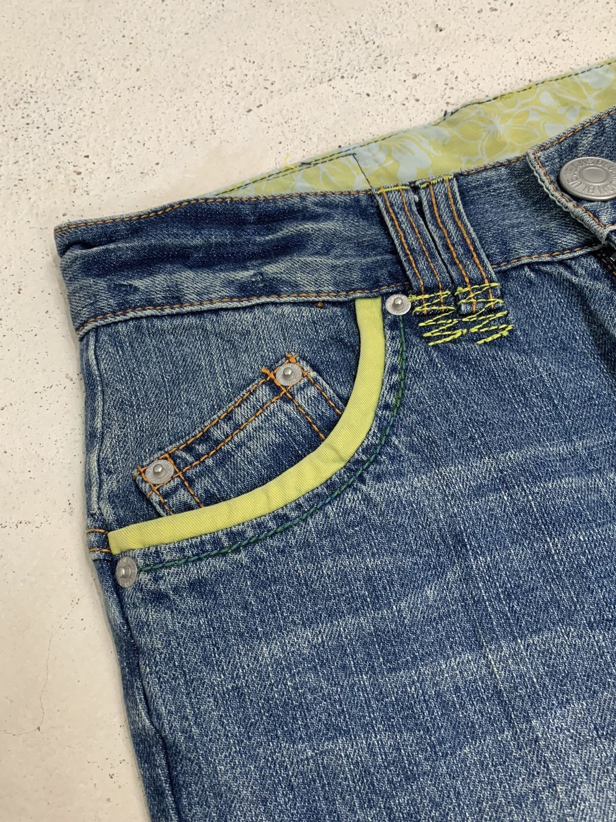 Blue Blue Japan × Japanese Brand Blue Moon Blue Japan Heavy Stiching Buckle Back Surf Style Size US 29 - 7 Thumbnail