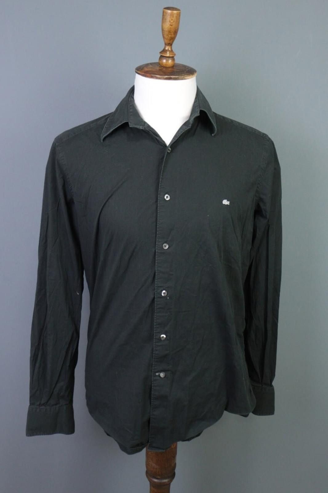 Lacoste Lacoste Black Long Sleeve Button Down Shirt Size 41 Size US M / EU 48-50 / 2 - 1 Thumbnail