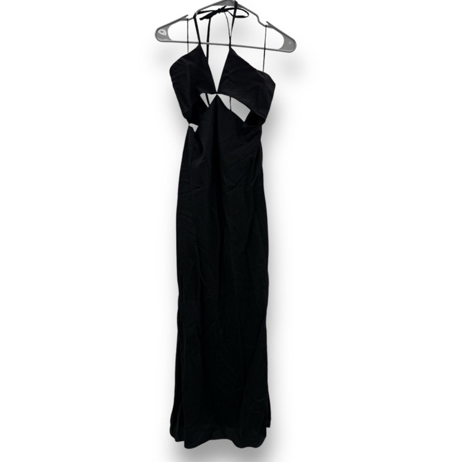 Other Marina Moscone Shipwrecked Cutaway Black Halter Midi Dress Size M / US 6-8 / IT 42-44 - 3 Thumbnail