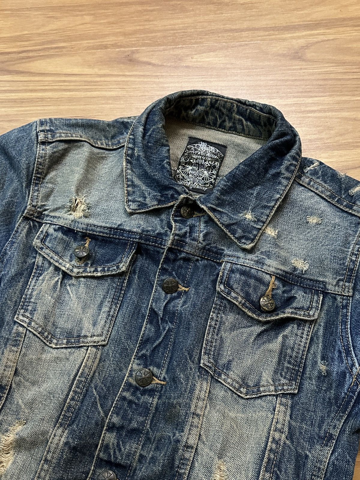 KMRii Midas Punk Destroy Button Zipper Denim Jacket Size US S / EU 44-46 / 1 - 17 Thumbnail