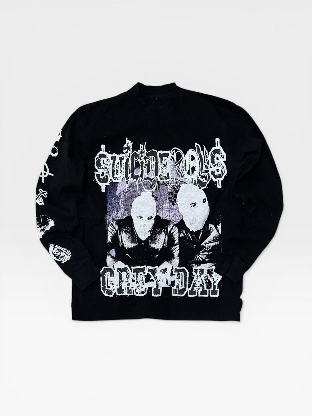 G59 Records $uicideboy$ long sleeve grey day tour tee (yellow