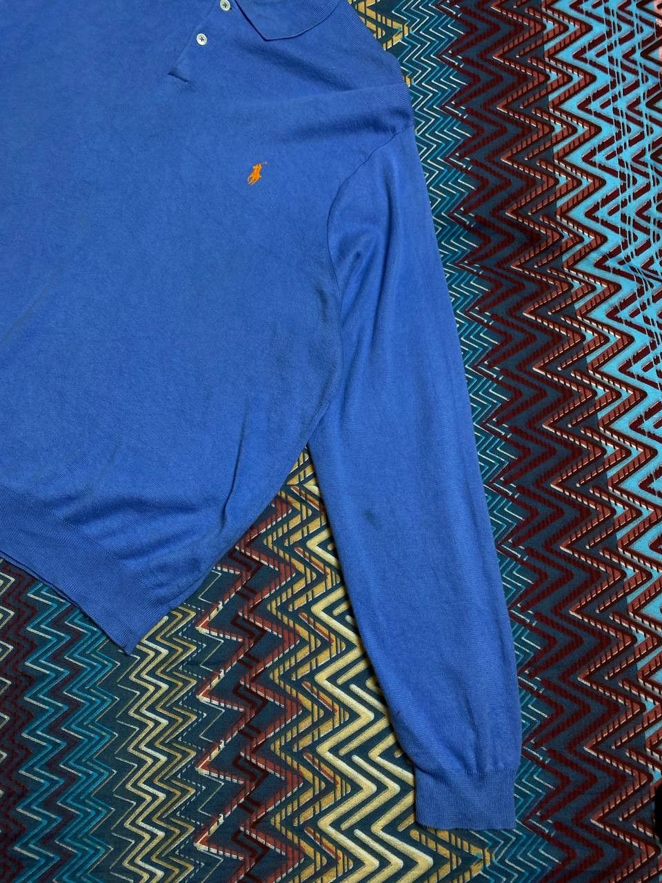 Polo Ralph Lauren Y2K Vintage blue logo Long Sleeve Polo by Ralph Lauren Size US XXL / EU 58 / 5 - 8 Thumbnail