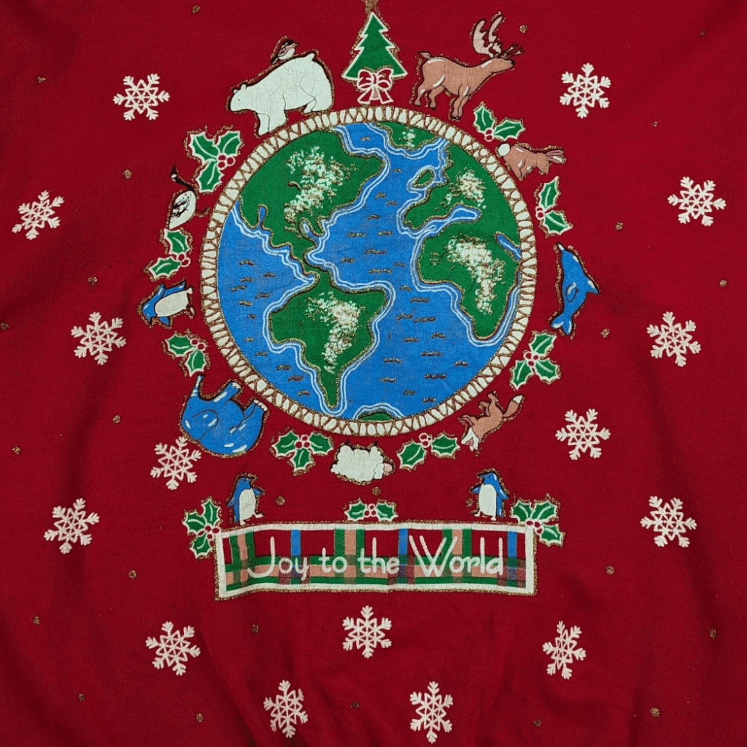 Vintage Vintage 90's HOLIDAY TIME Full Print Winter Jumper Size US L / EU 52-54 / 3 - 5 Thumbnail