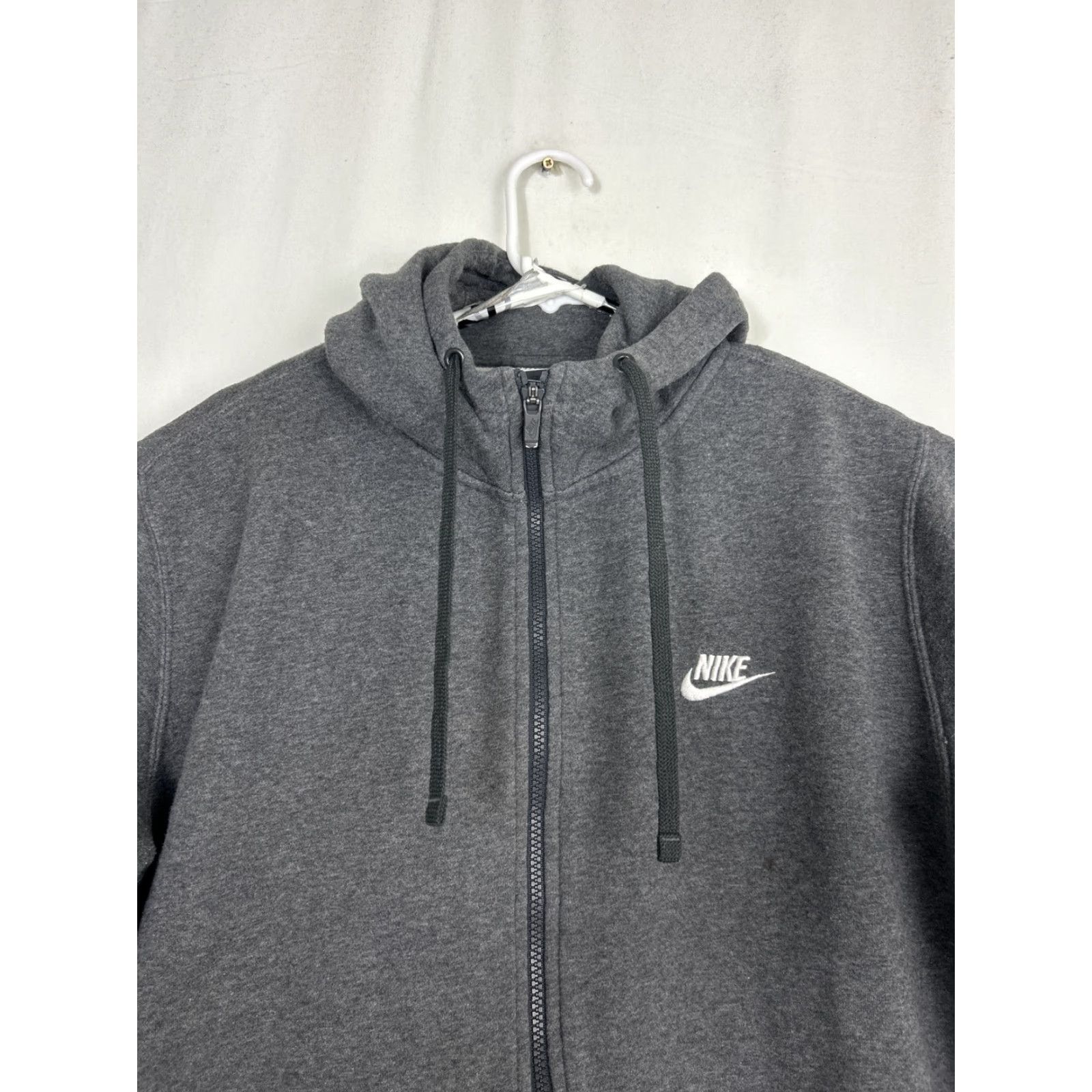 Nike Nike Sportswear Club Fleece Hoodie Jacket Men XL Gray Charcoal Logo Zipper Full Zip Hooded Pockets Athletic Shirt? Size US XL / EU 56 / 4 - 6 Thumbnail