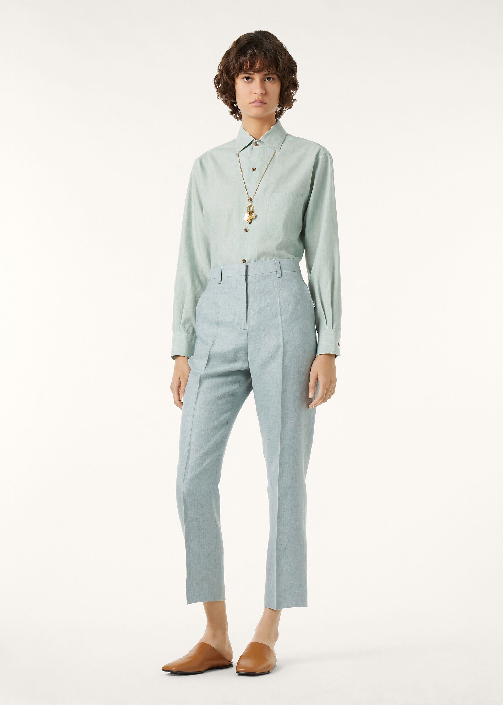 Loro Piana os11x0426 FAQ8219 Andre Shirt in Natural Agata Size L / US 10 / IT 46 - 2 Thumbnail