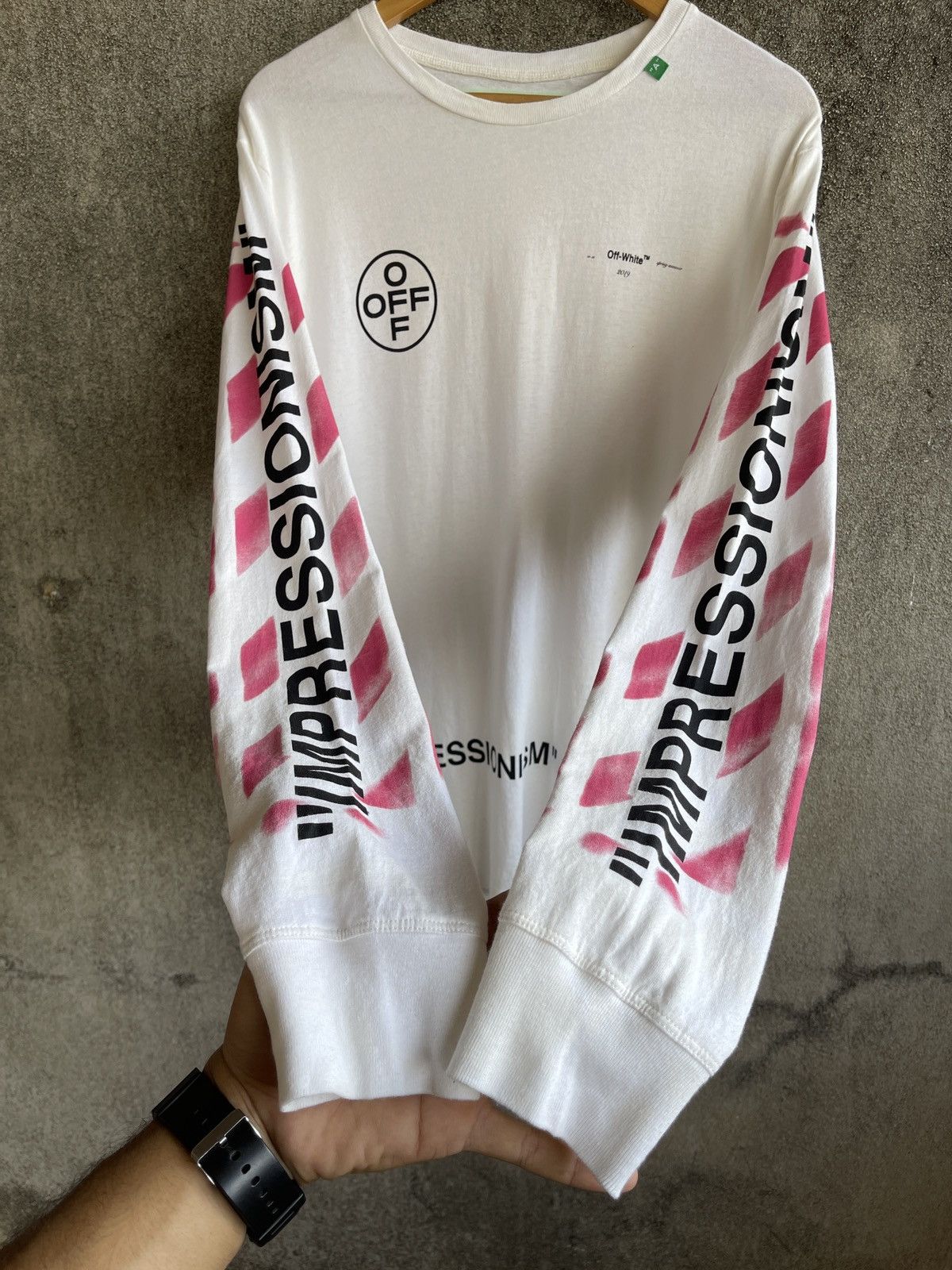 Off-White AW19🔥OFF WHITE✖️VIRGIL ABLOH🔥White Diag Stencil L/S Tshirt Size US M / EU 48-50 / 2 - 5 Thumbnail