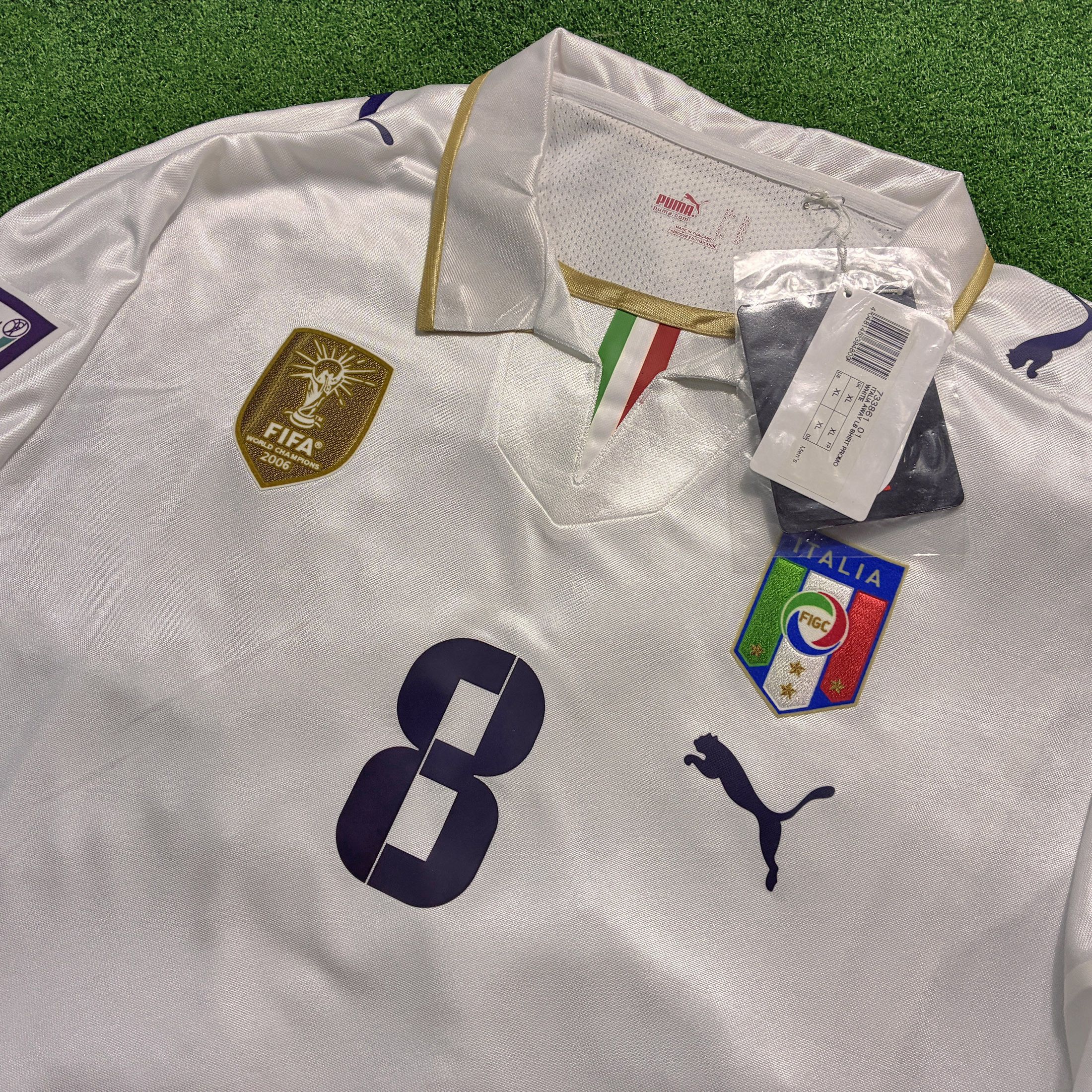 Puma Italy 2008 Away Player Issue Long Sleeve Jersey Gattuso #8 Size US XL / EU 56 / 4 - 6 Thumbnail