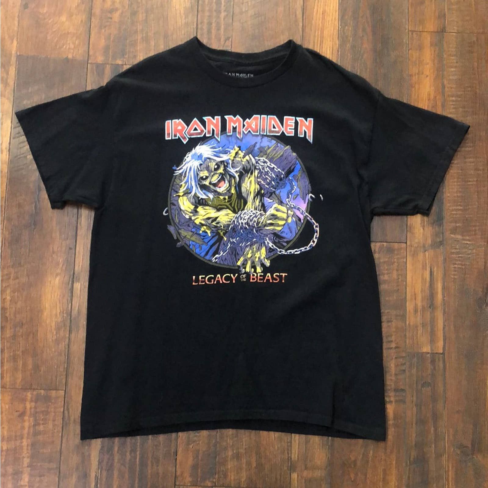 Iron Maiden 'Two Minutes To Midnight' Official T-Shirt - Legacy Of The Beast Tour, Black, Size XL