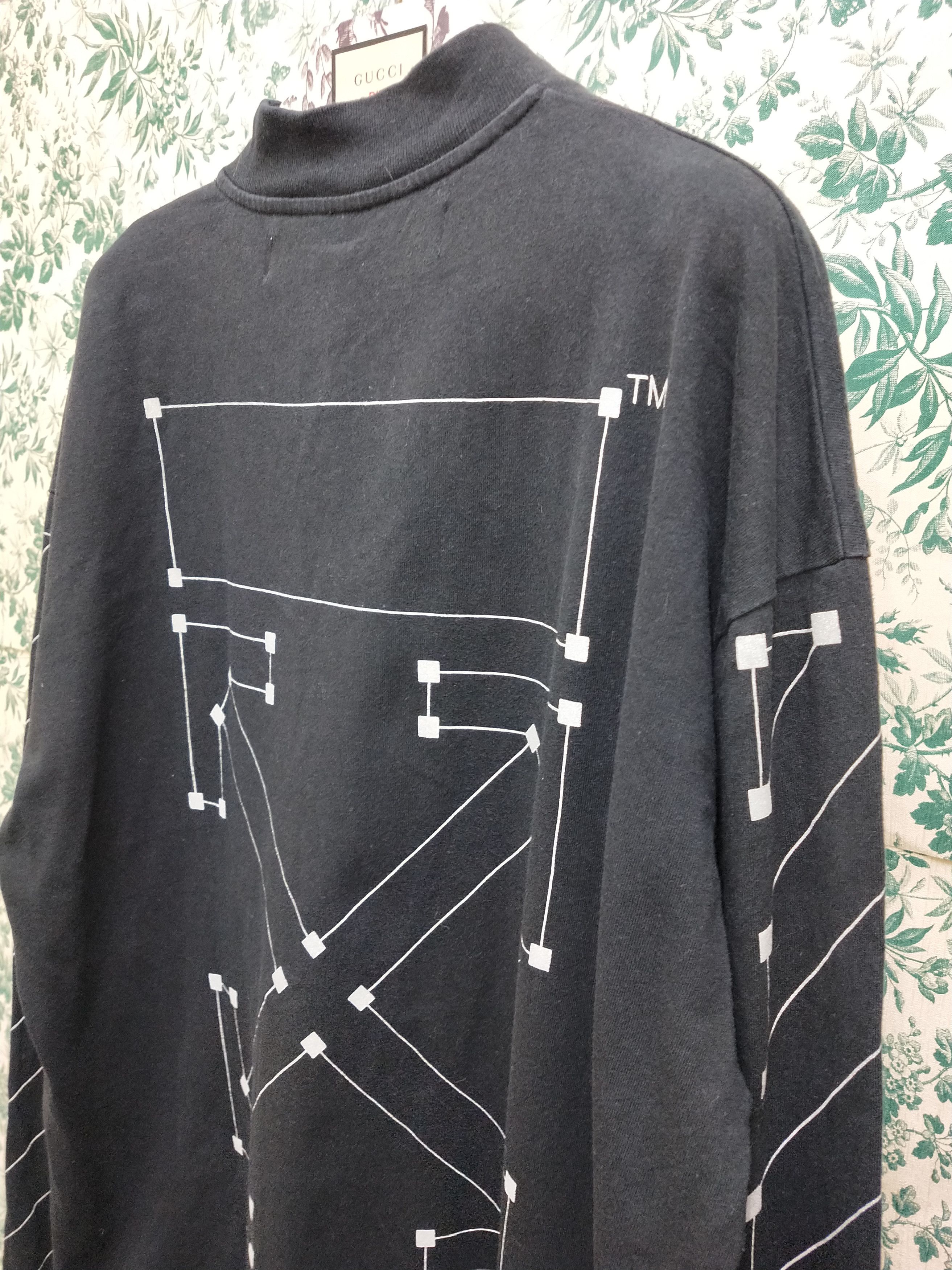 Off-White Backbone Zip Mock Neck Long Sleeve Tee Size US L / EU 52-54 / 3 - 3 Thumbnail