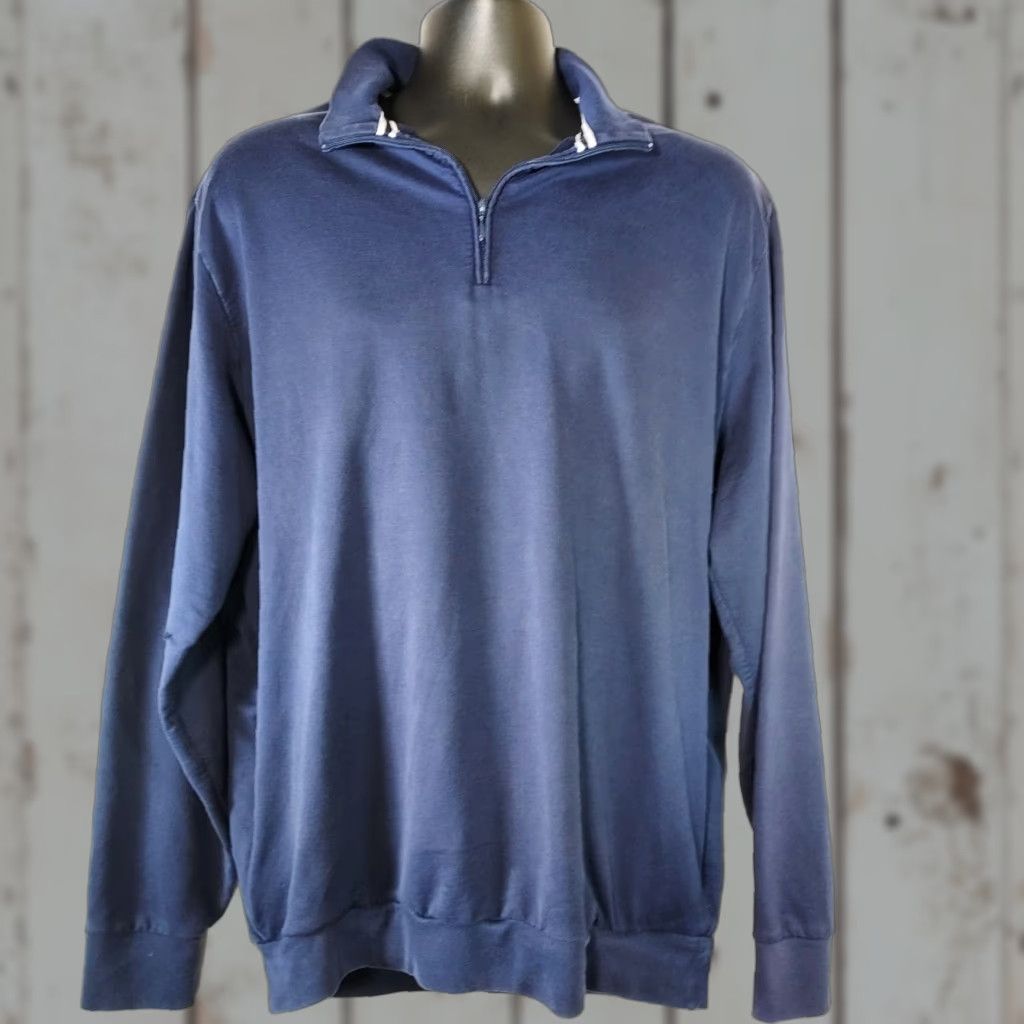 Polo Ralph Lauren Polo Ralph Lauren Blue 1/4 Zip Pullover Sweatshirt Men's L Golf Logo Embroidered Knit's Mock Neck Pullover Size US L / EU 52-54 / 3 - 1 Thumbnail