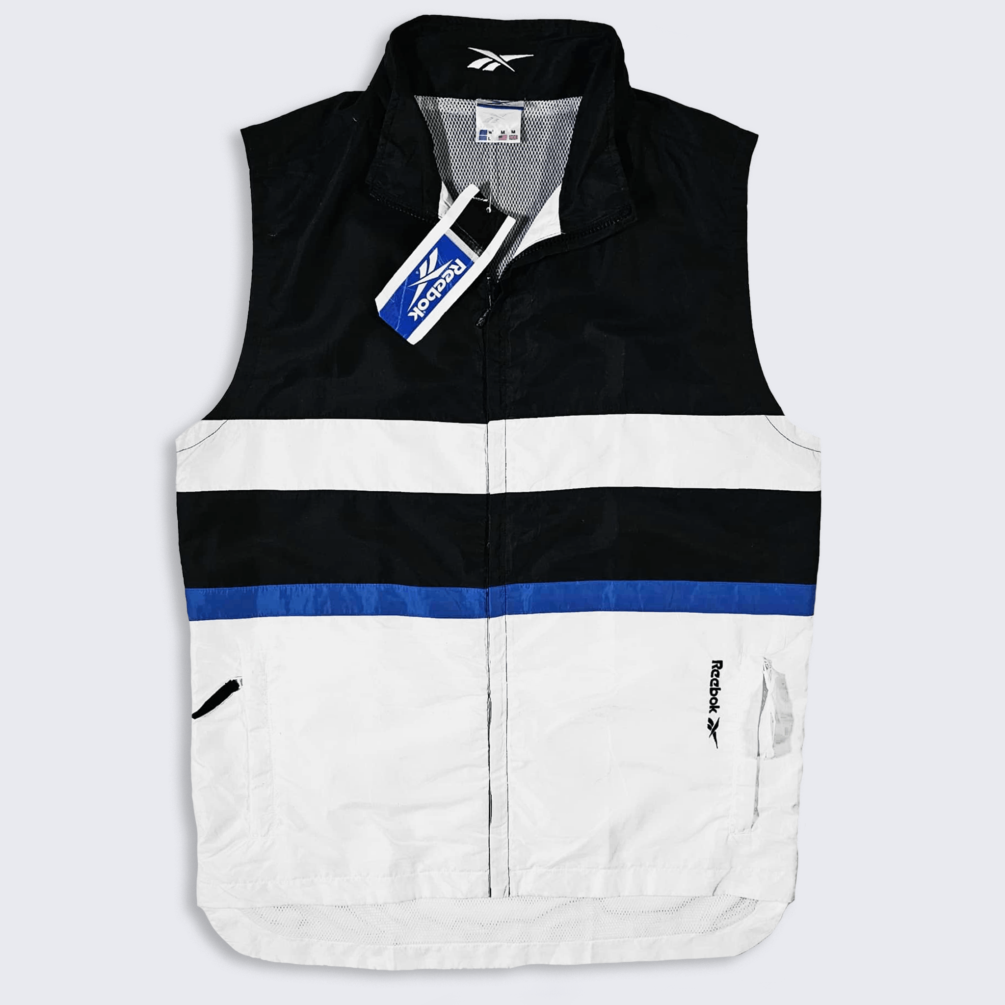 Vintage Reebok Vintage 90s Zip Up Windbreaker Players Vest Size US M / EU 48-50 / 2 - 1 Thumbnail