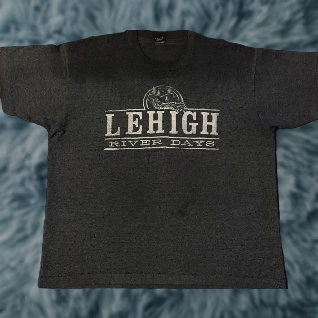 Vtg 90s Lehigh Iowa Thrashed Faded Distress Shirt XL Surf Skate Biker Grunge 80s