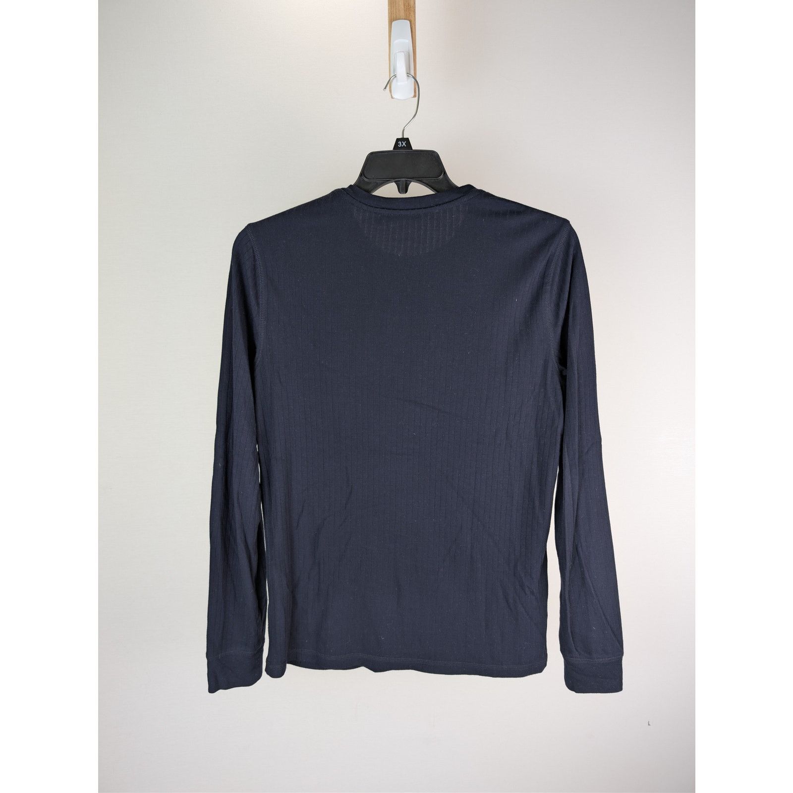 Vince o1rshd1 CC20 Raw Edge Long Sleeve Henley T-Shirt in Blue Size US S / EU 44-46 / 1 - 16 Thumbnail