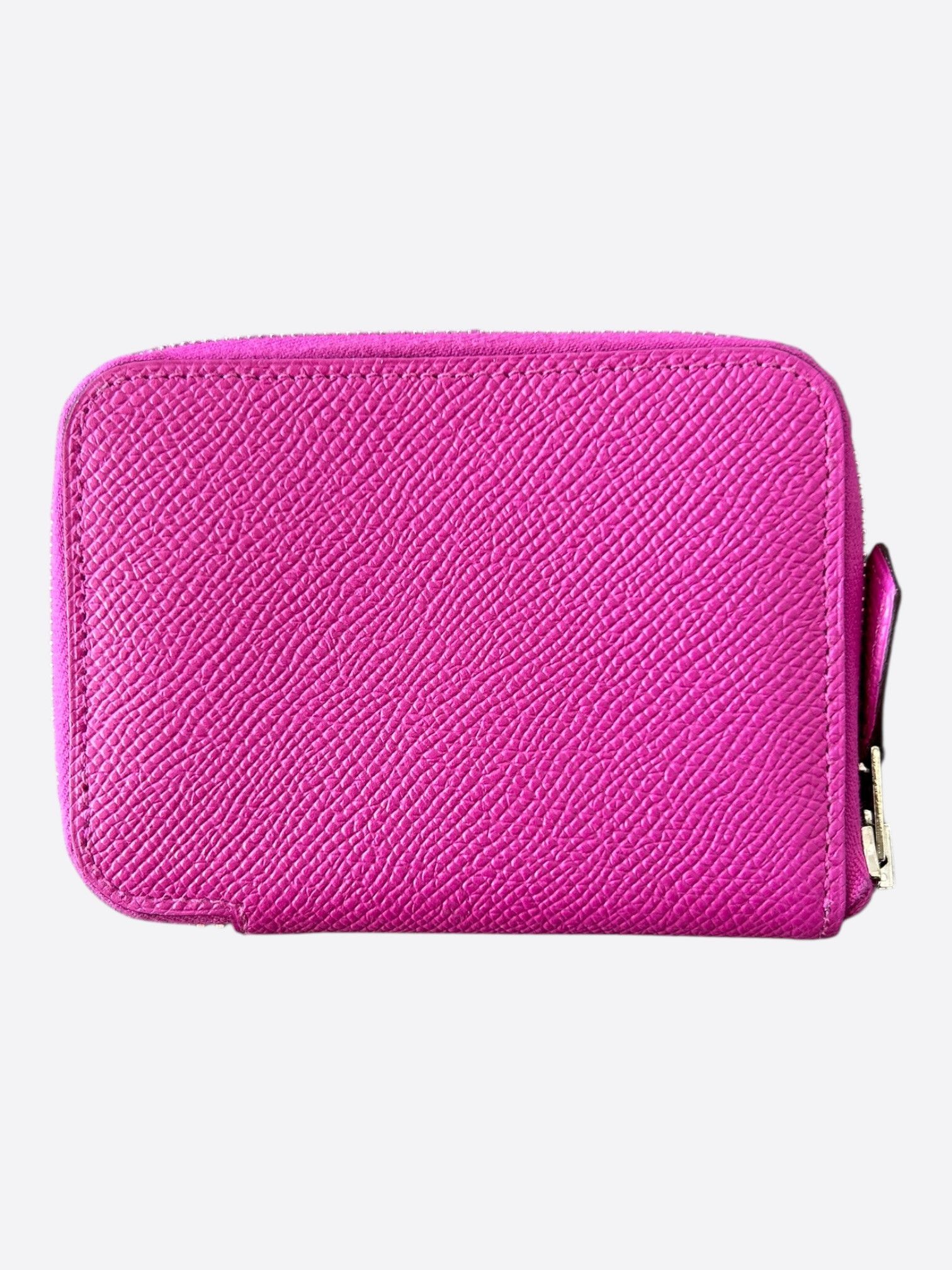 Hermes Pink Epsom & Palladium Hardware Silk'In Compact Wallet Size ONE SIZE - 2 Thumbnail