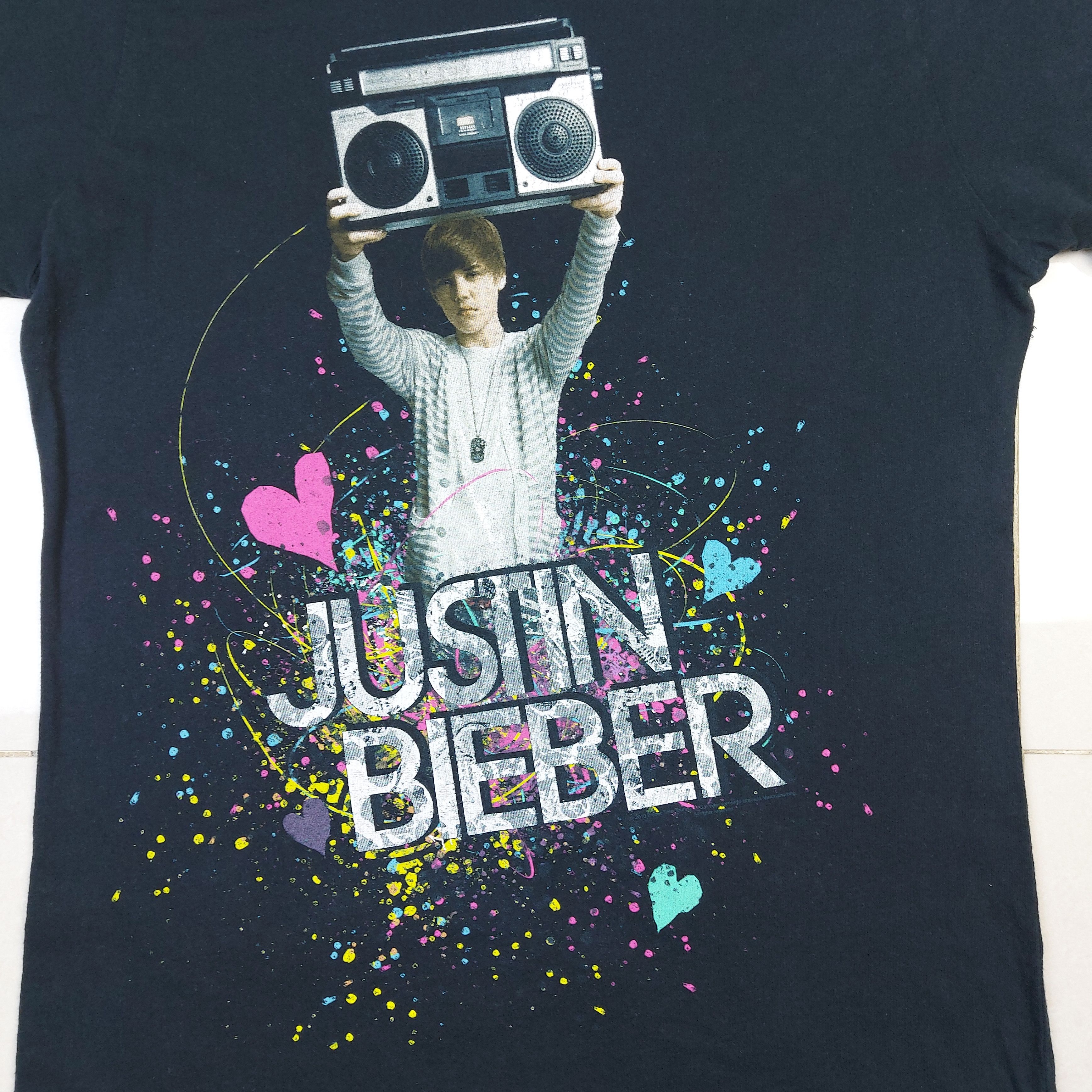 Rap Tees Vintage 2010 Justin Bieber My World 2.0 Album Promo TEE Size M / US 6-8 / IT 42-44 - 2 Thumbnail