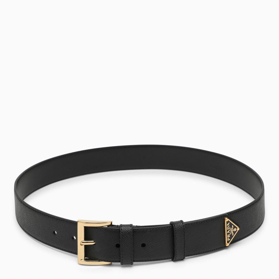 Prada o1d2blof0924 Size: 75 EU / Logo Leather Belt in Black Size ONE SIZE - 1 Thumbnail