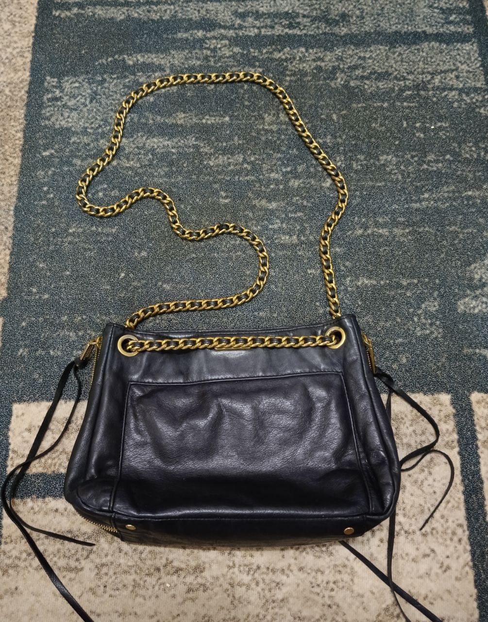Designer × Leather REBECCA MINKOFF LEATHER CHAIN 2WAYS BAG Size ONE SIZE - 3 Thumbnail