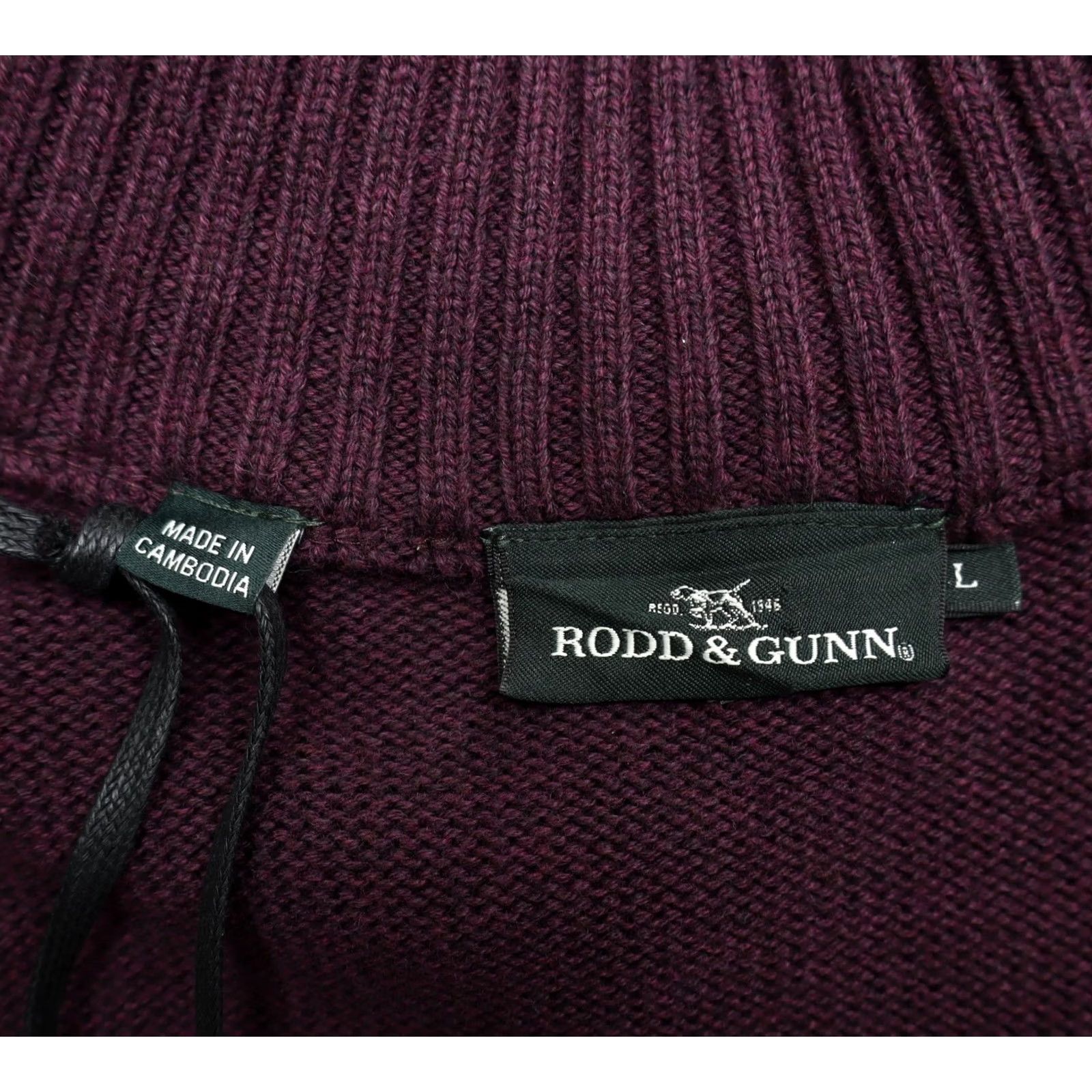Rodd & Gunn Rodd & Gunn Men's Sweater Pullover 1/4 Zip Mock Neck Cranberry L New Size US L / EU 52-54 / 3 - 4 Thumbnail