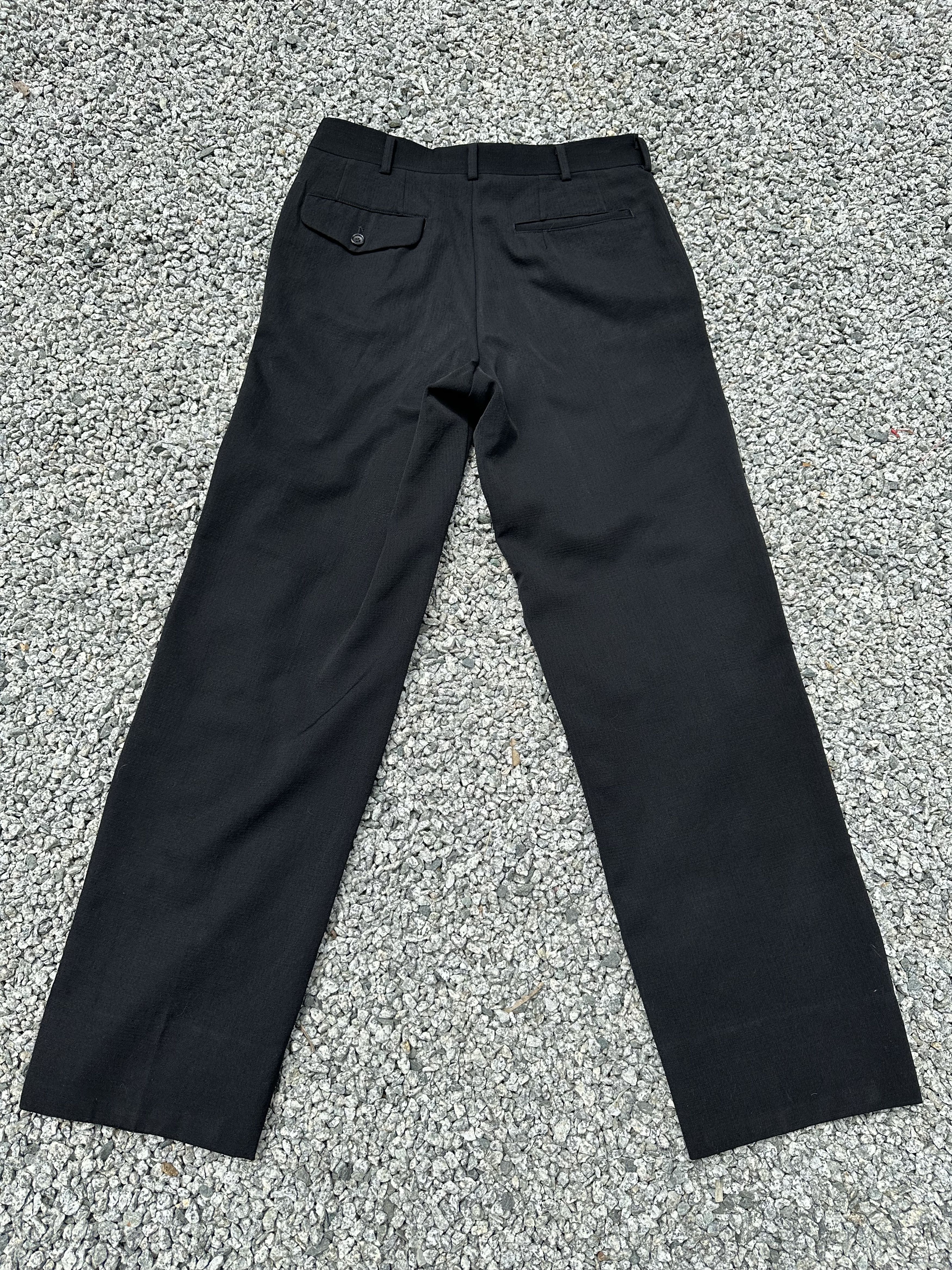 Comme des Garcons Homme Vintage AD01 CDGH Wool Black Baggy Trouser Pant Size US 31 - 6 Thumbnail