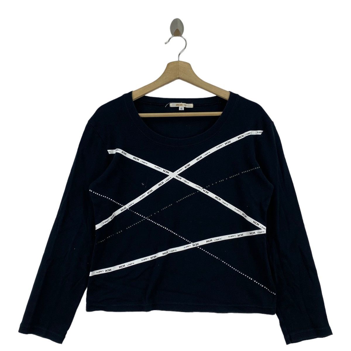 MCM MCM LEGERE MUNCHEN Germany Designer Black Long Sleeve Shirt Size L / US 10 / IT 46 - 1 Thumbnail