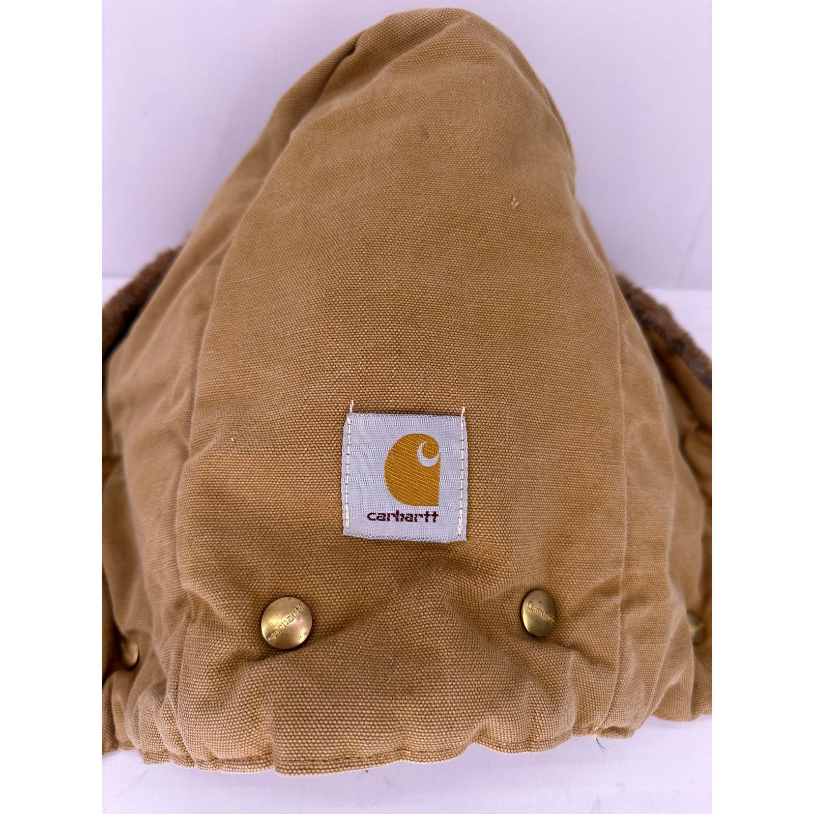 Carhartt Vintage Carhartt Hood Brown Quilt Lined Faux Fur Snap Size ONE SIZE - 6 Thumbnail