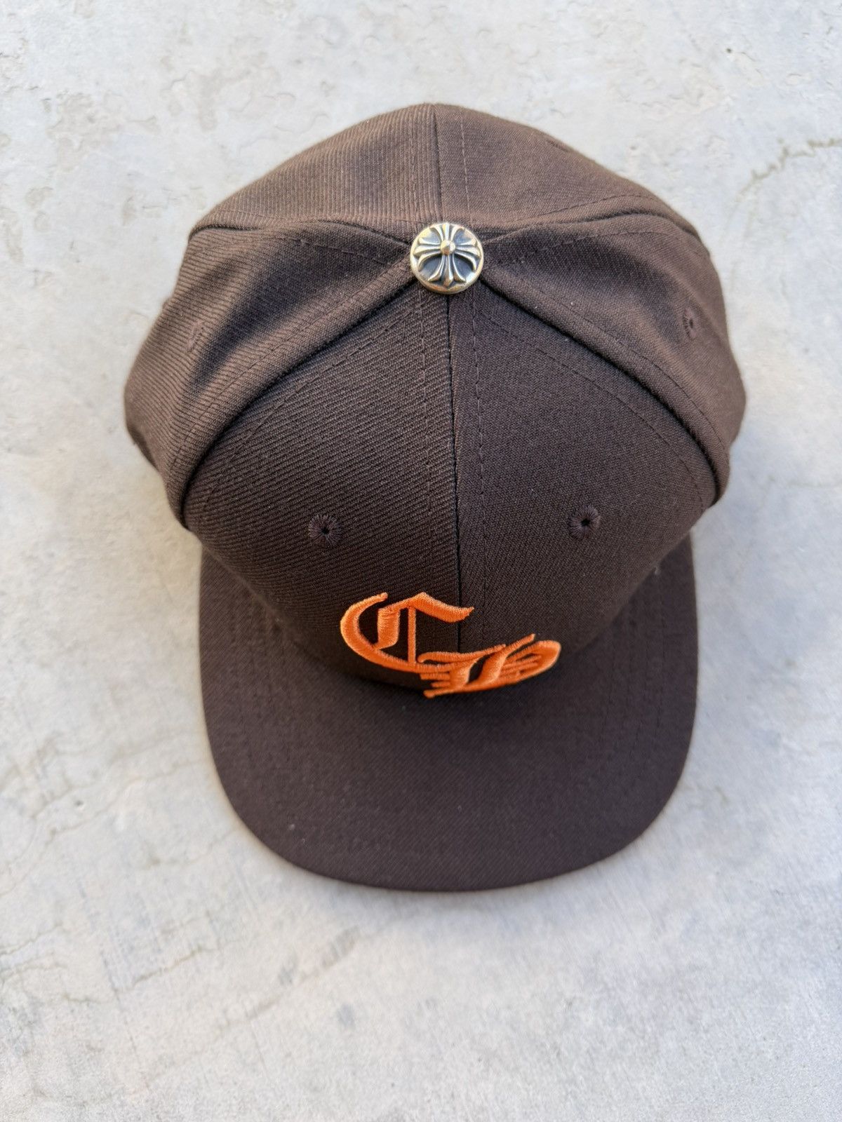Chrome Hearts Chrome Hearts CH Logo Hat 6 Panel Brown Snapback New Size ONE SIZE - 3 Thumbnail