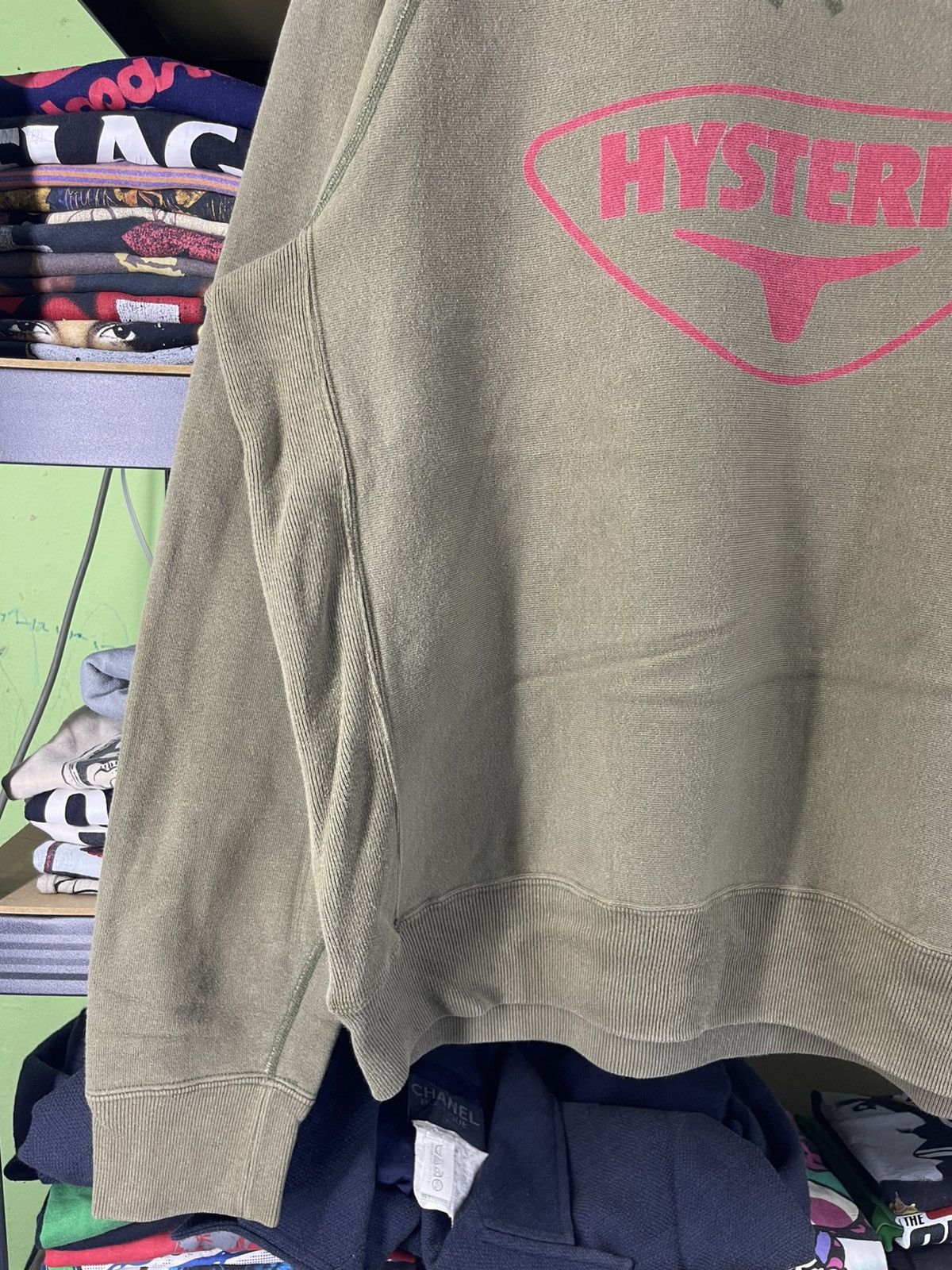 Hysteric Glamour 1990's Vintage Hysteric Glamour Spellout Logo Moss Green Size US L / EU 52-54 / 3 - 5 Thumbnail