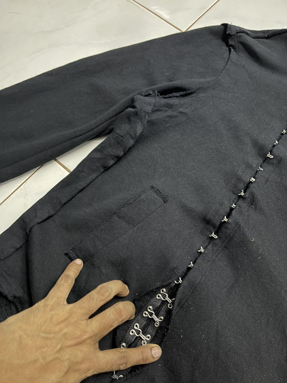 If Six Was Nine 2000s SEMANTIC DESIGN COTTON JACKET CROSS DESIGN Size US L / EU 52-54 / 3 - 11 Thumbnail