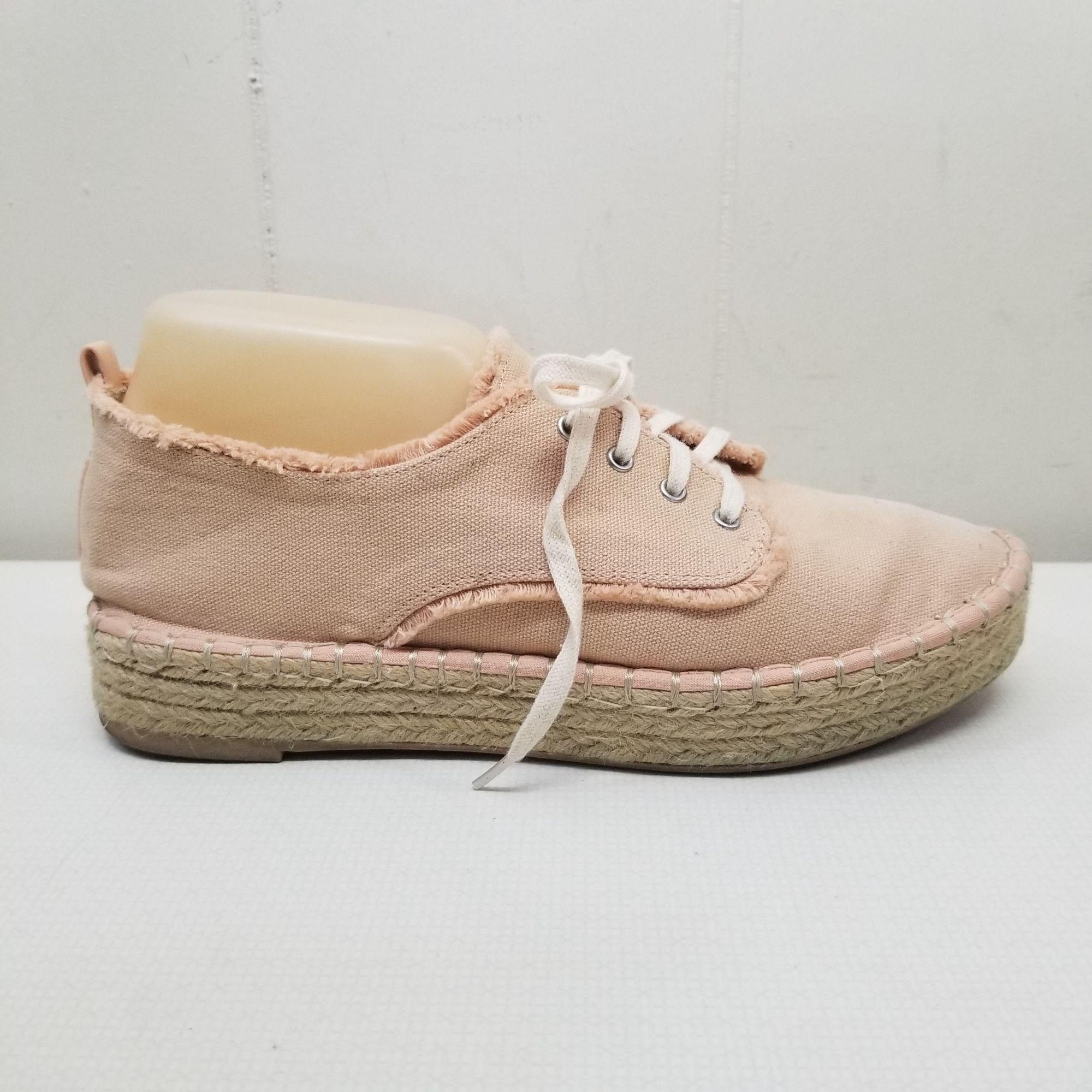 Dolce Vita Dolce Vita 9.5 Peach Canvas Espadrille Sneakers Shoes Lace U Size US 9.5 / IT 39.5 - 10 Thumbnail