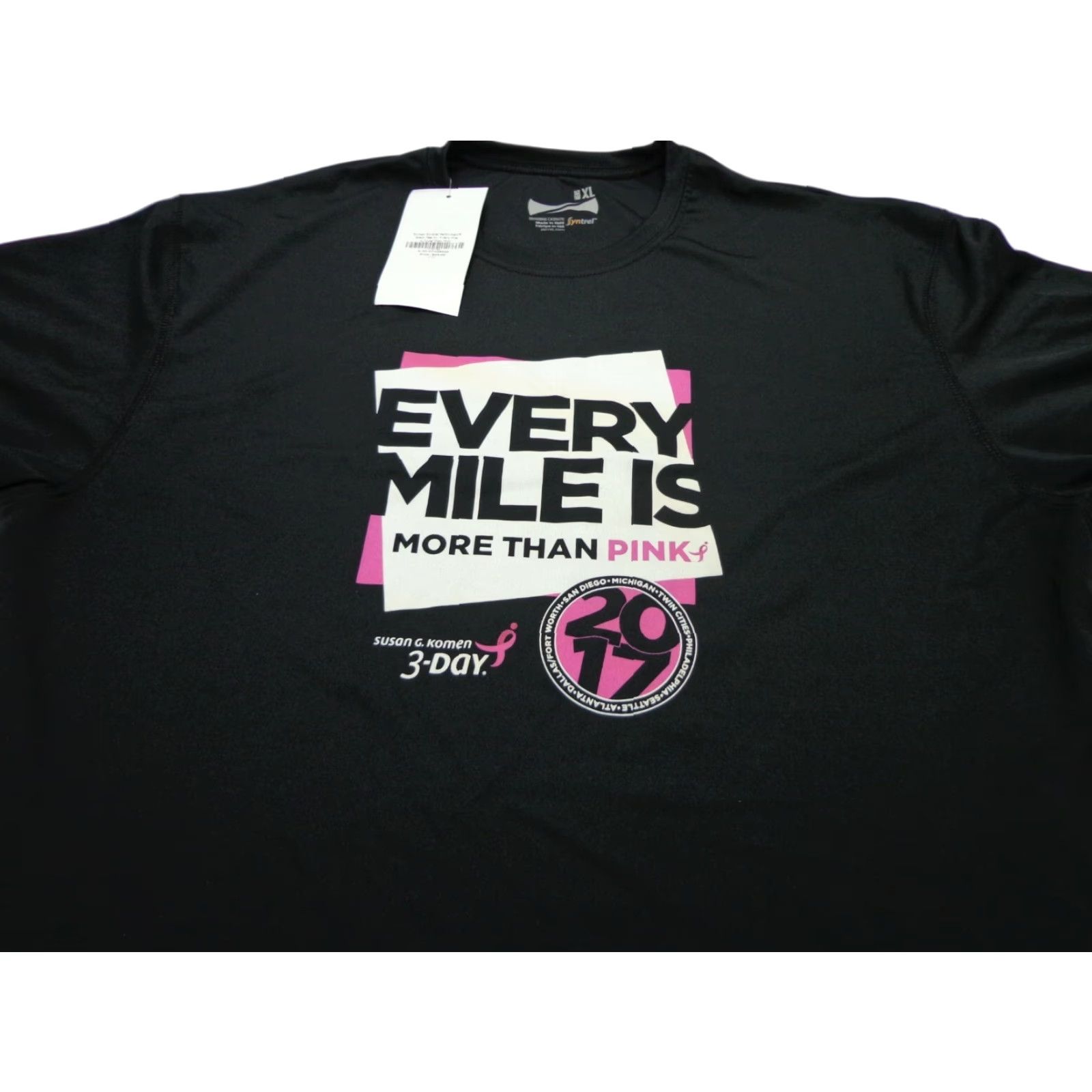 Vintage VINTAGE Susan G Komen Every Mile is More Than Pink Black T Shirt XL Mens Size US XL / EU 56 / 4 - 1 Thumbnail